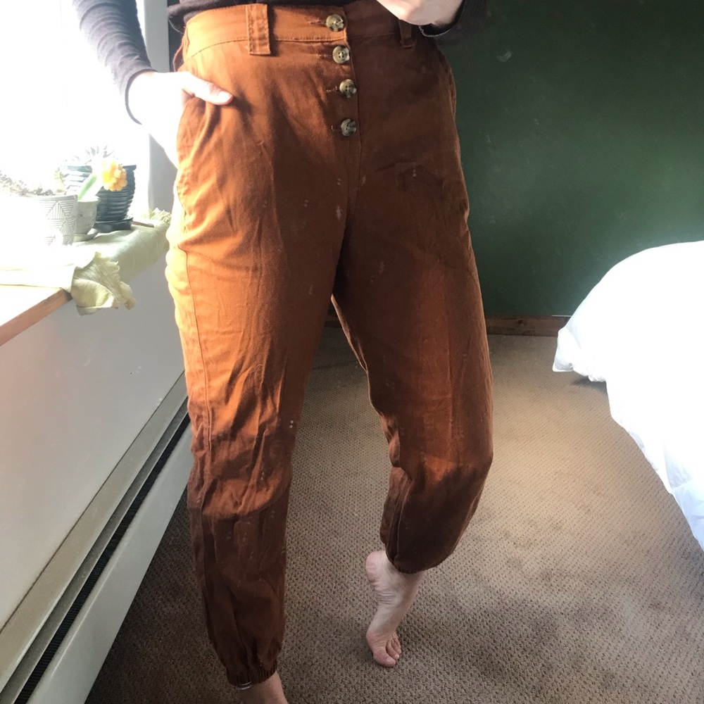 Women’s small brown/orange jogger pants